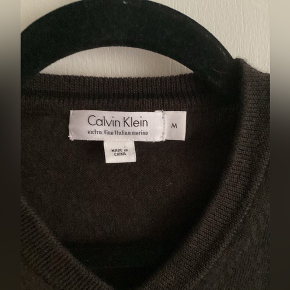 Calvin Klein Extra Fine Italian Merino Wool Sweater Sz M - Picture 3 of 5